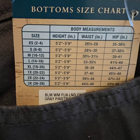 NWT Blue Mountain Flannel lined chinos - Picture 6 of 6
